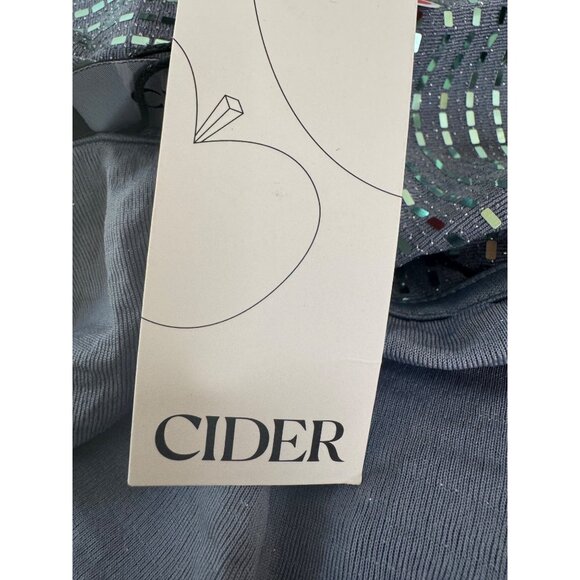 NWT Cider 3XL Sequin Open-Back Long Sleeve Dress - Iridescent Silver - Picture 13 of 14